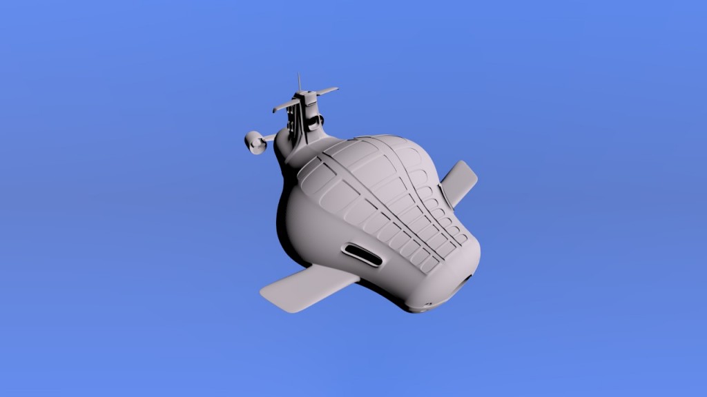 White submarine preview image 2